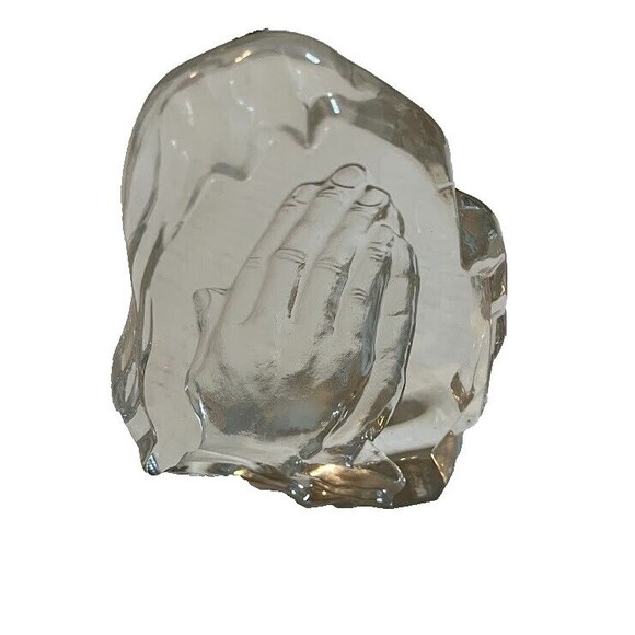 Vintage Viking Iceburg Praying Hands Molded Paperweight - Picture 1 of 3